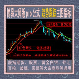 博易大师/趋势跟踪指标pio公式/黄金白银/股指期货/股票/螺纹钢